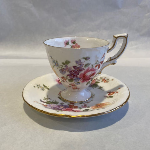 Royal Crown Derby Posies Demitasse Footed/Pedestal Cup and Saucer