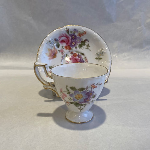 Royal Crown Derby Posies Demitasse Footed/Pedestal Cup and Saucer