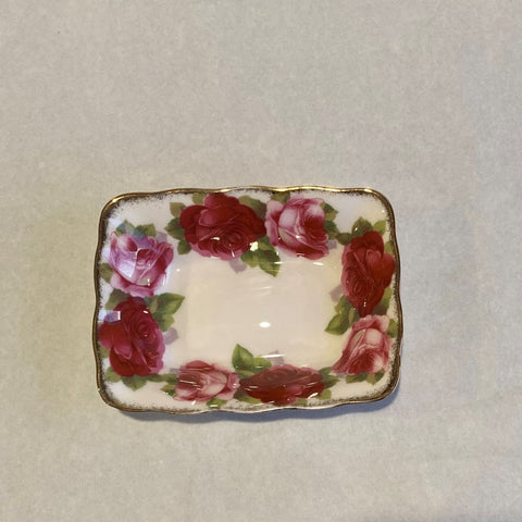 Old English Rose Rectangle Dish