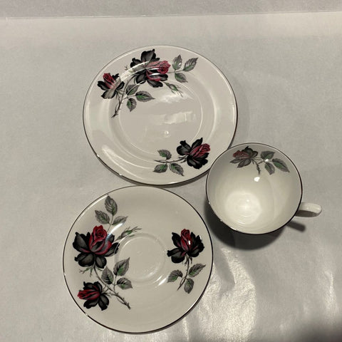 Royal Albert Masquerade Black Rose Trio