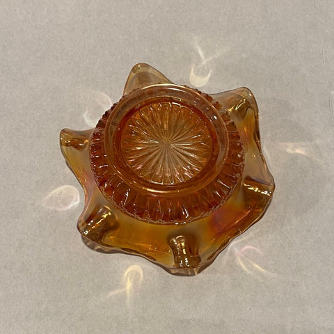 Carnival Glass Ruffled Dish