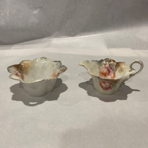 RS Poland Rose Milk Jug and Sugar Bowl