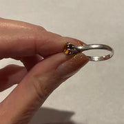 Sterling Silver Yellow Topaz Ring