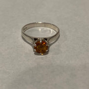 Sterling Silver Yellow Topaz Ring