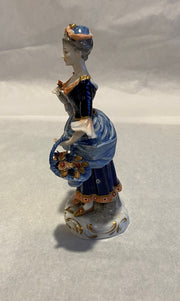 Volkstedt Lady with a Basket of Flowers Figurine