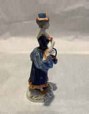 Volkstedt Lady with a Basket of Flowers Figurine