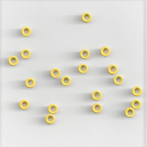 20 Round Yellow Eyelets